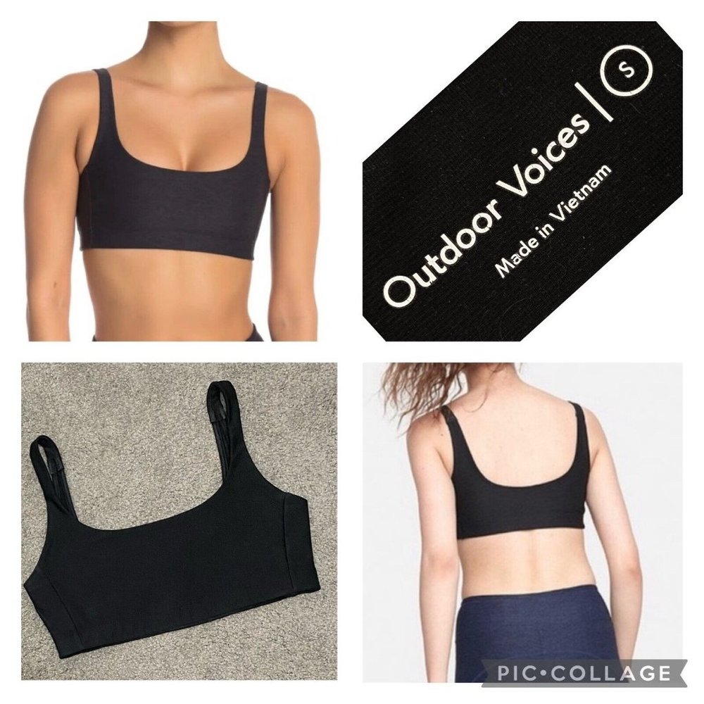 Small Outdoor Voices Athletic Bra Double Time Activewear Black Women’s Sports
